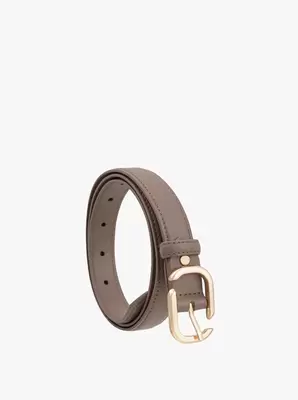 Brązowy pasek ze skóry licowej