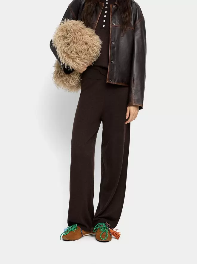 Elastic waist knit pants