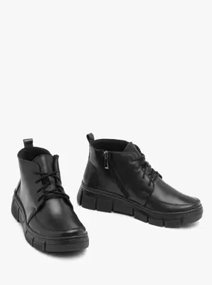 Czarne trzewiki ocieplane włókniną