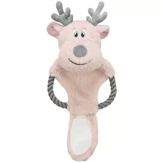 TRIXIE ŚWIĄTECZNA ZABAWKA DLA PSA RENIFER Z LINĄ