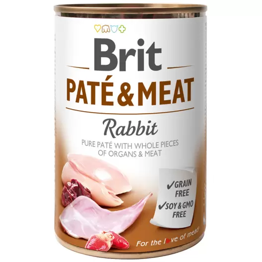 BRIT PATE / MEAT MOKRA KARMA DLA PSA - z królikiem