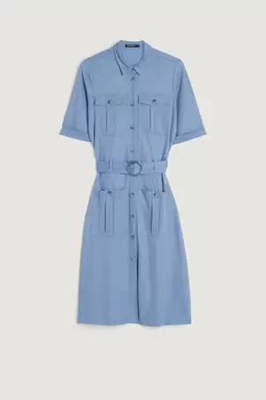 Jasnoniebieska szmizjerka z paskiem