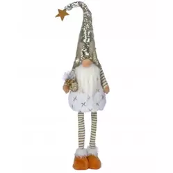 SKRZAT świąteczny KRASNAL gnom Mikołaj DUŻY biały