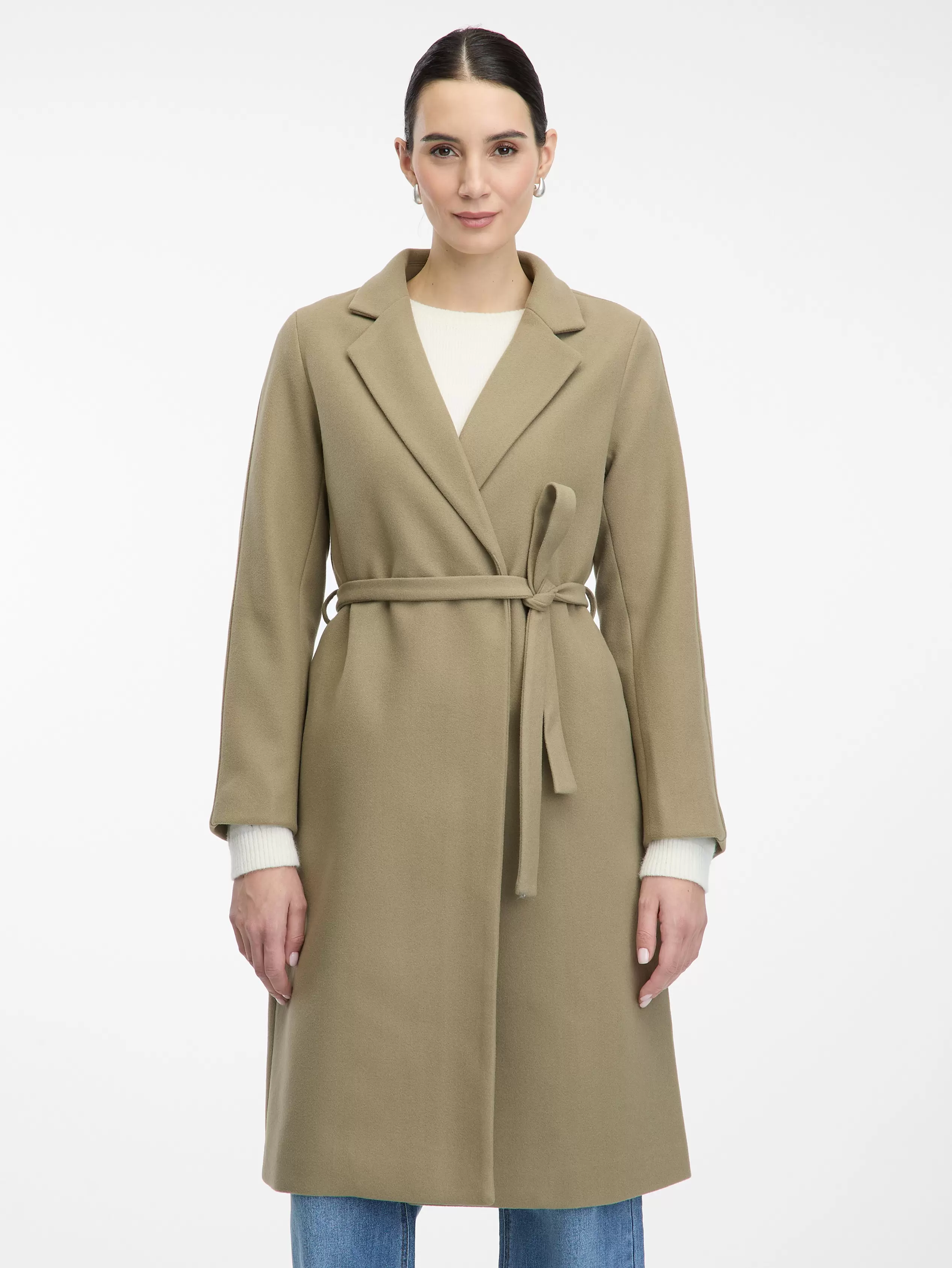Khaki płaszcz damski ORSAY