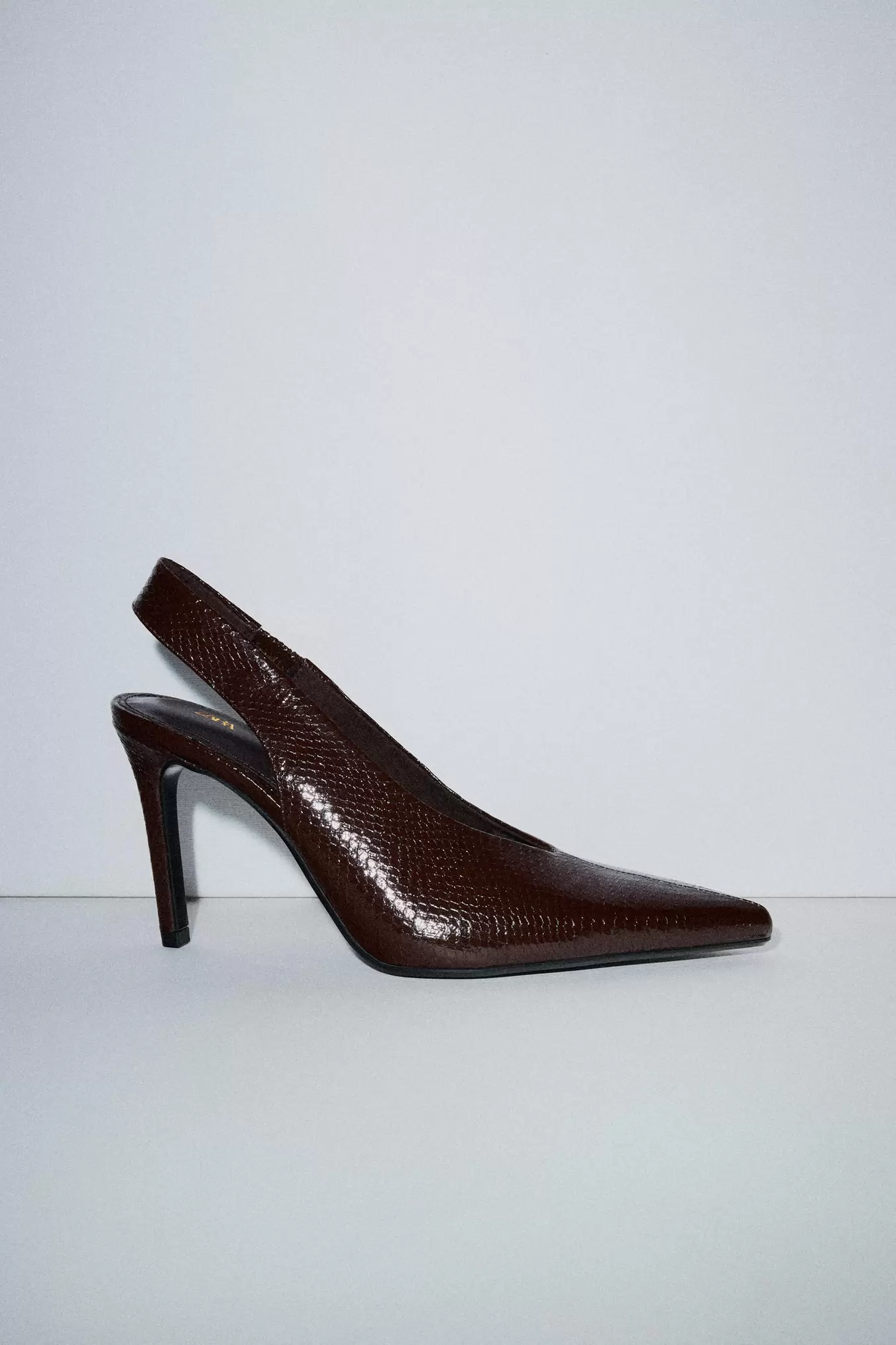 EMBOSSED ANIMAL PRINT HIGH-HEEL SHOES