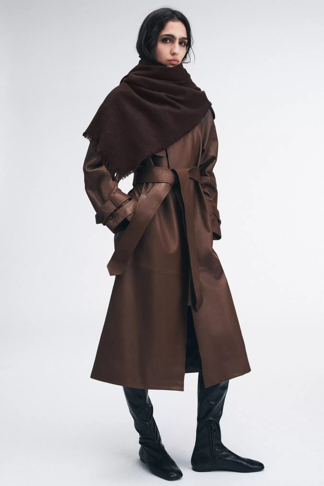 PLAIN SCARF WITH WOOL