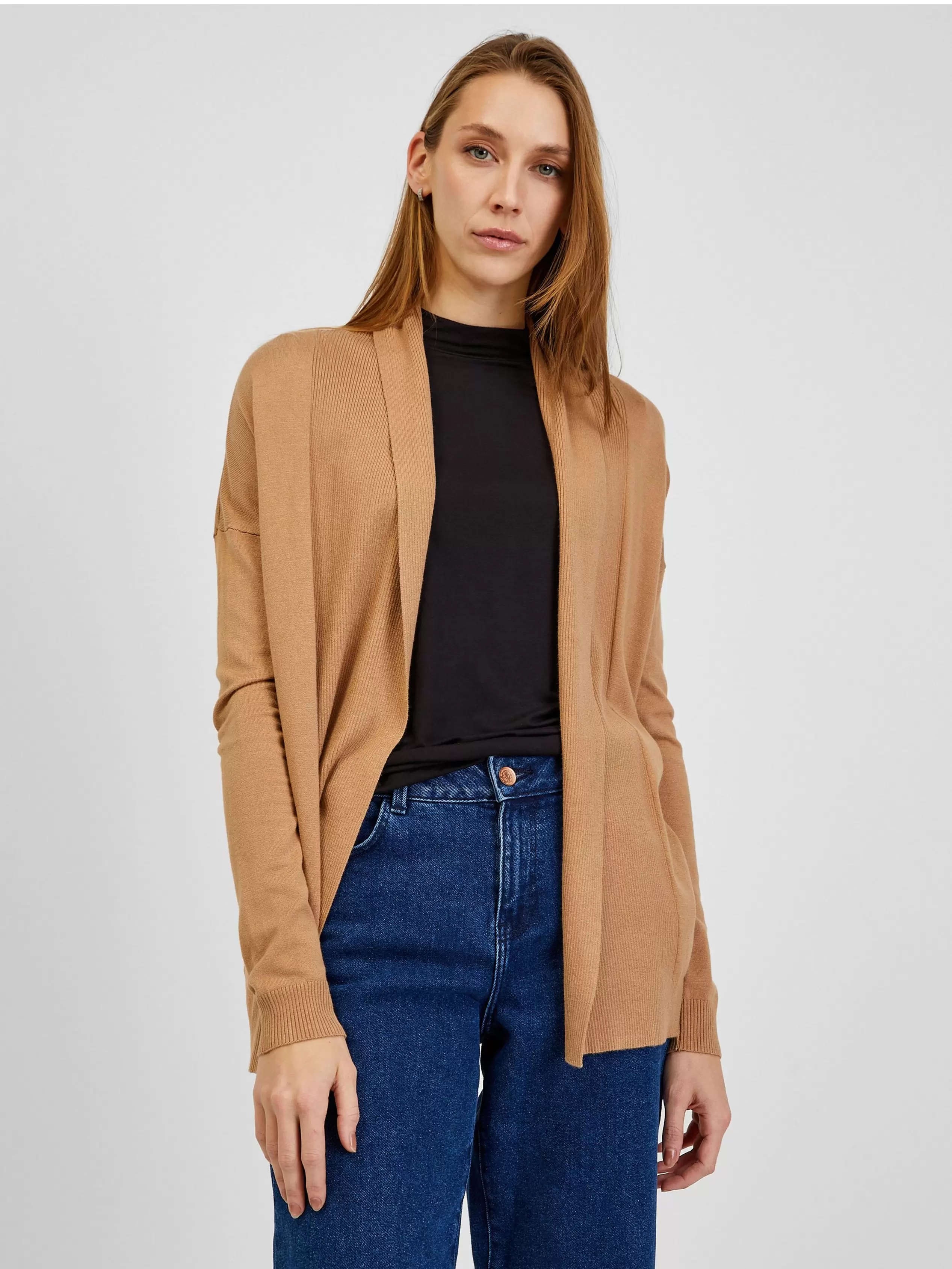 Brązowy kardigan damski ORSAY