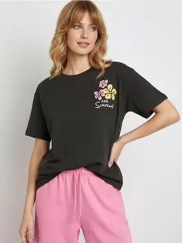 Bawełniana koszulka loose fit The Simpsons