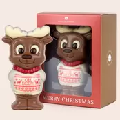 Renifer w białym sweterku