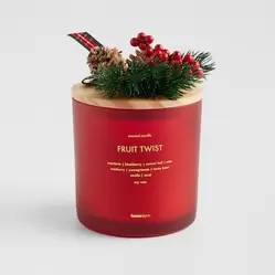 Świeca Zapachowa Berries z motywem roślinnym