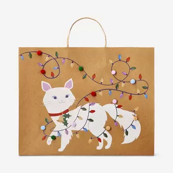 Torebka na prezenty z kotem z pom...