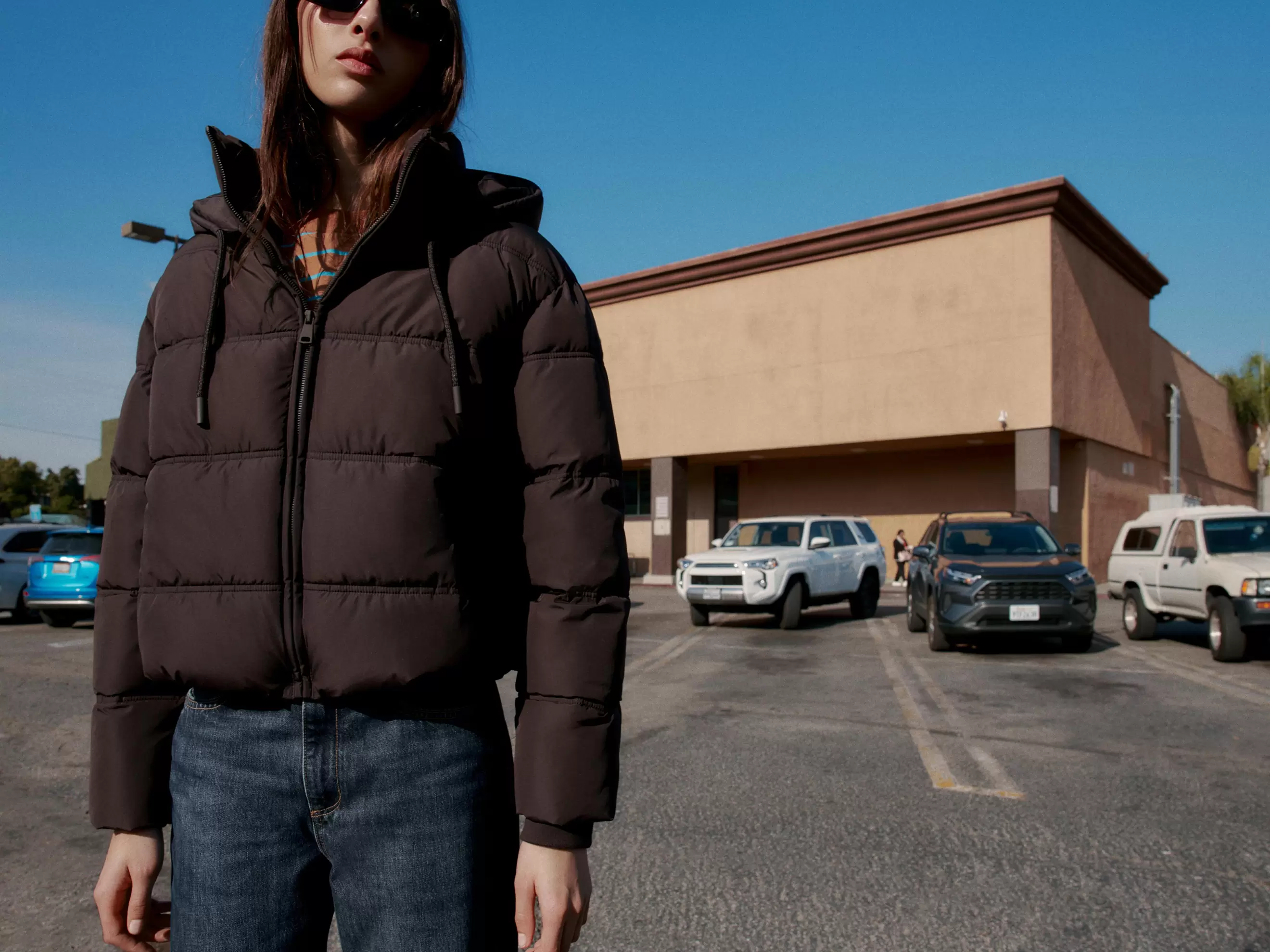 SHORT WATER-REPELLENT WINDPROOF PUFFER ANORAK