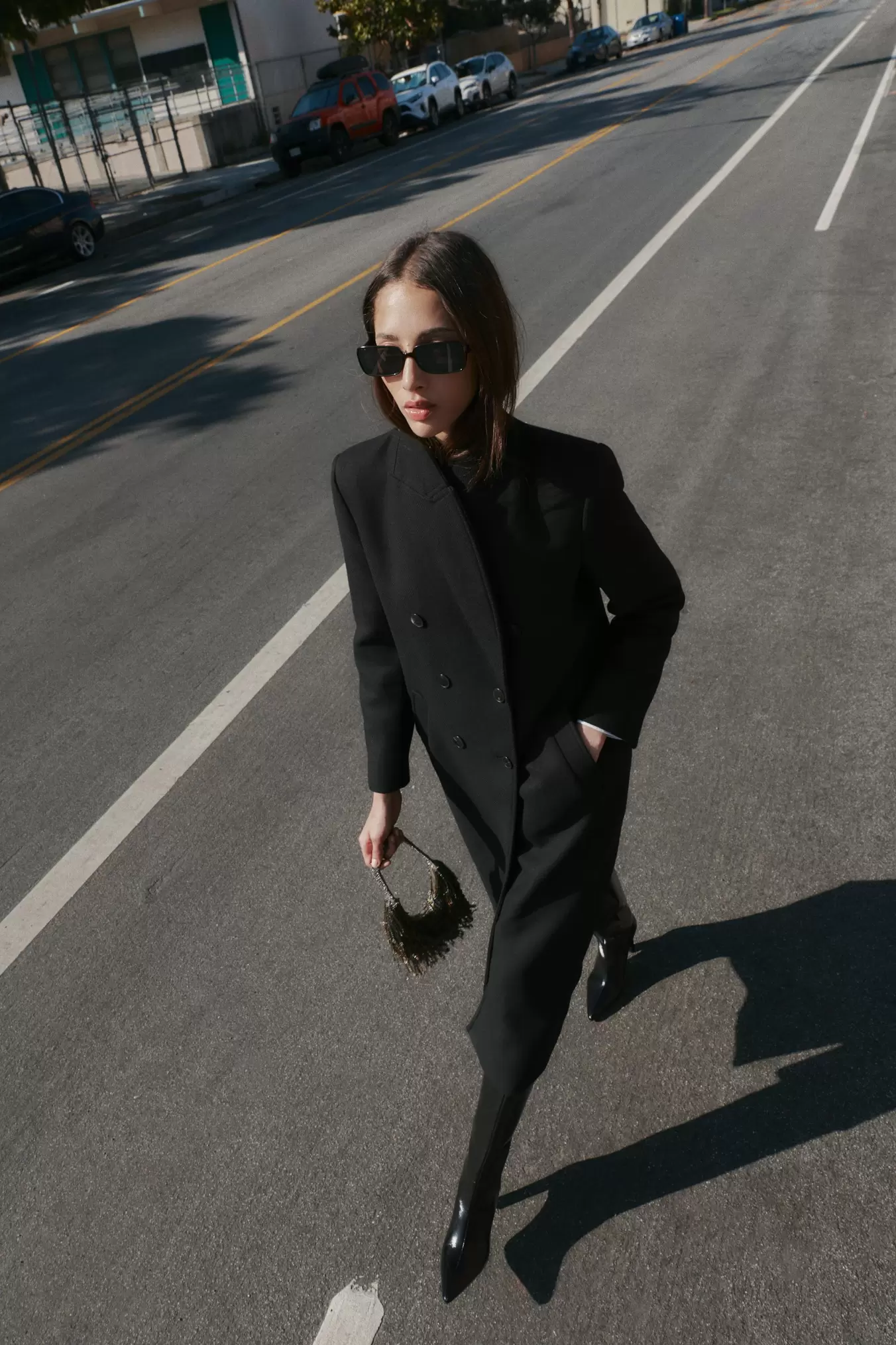 LONG DOUBLE-BREASTED COAT