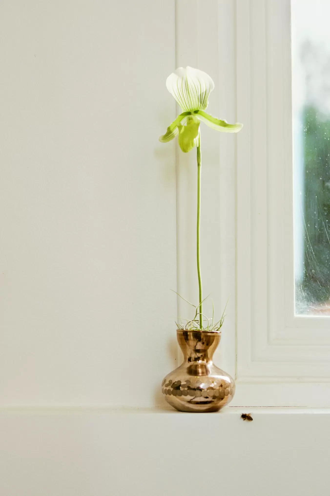 ANTIQUE GLASS CHRISTMAS MINI VASE