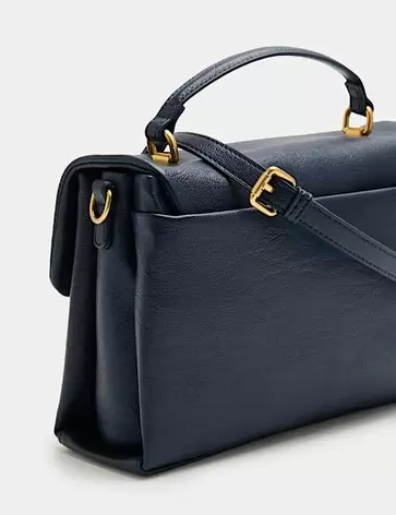 Pikowana torebka przez ramię ze sztucznej skóry