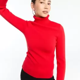 Fake fur-lined pullover