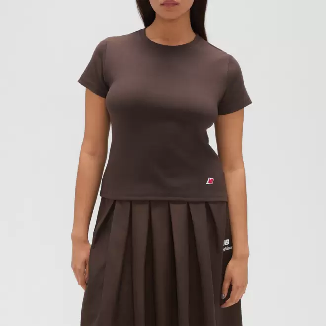 Koszulka damska New Balance MADE in USA WT53561RHE – brązowa