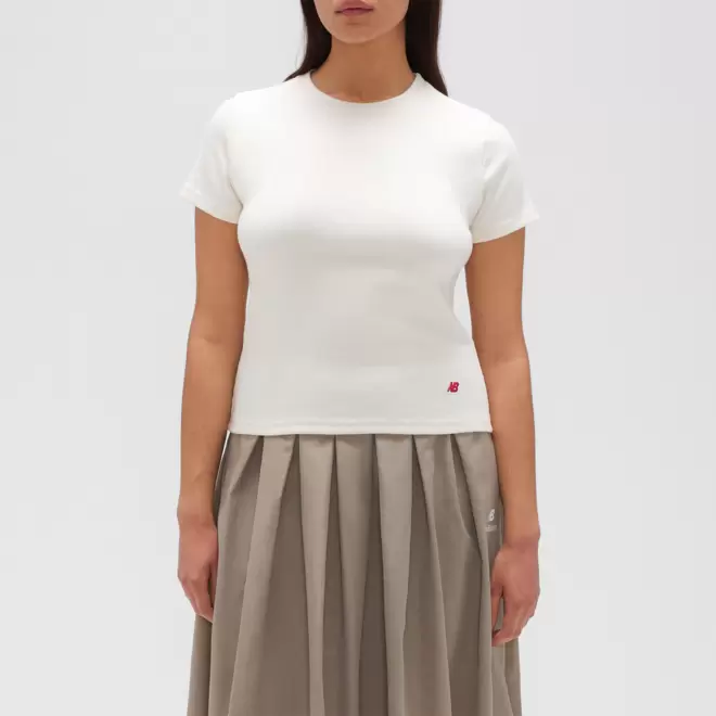 Koszulka damska New Balance MADE in USA WT53561LIN – beżowa