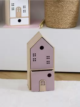 Organizer z szufladkami w kształcie domku