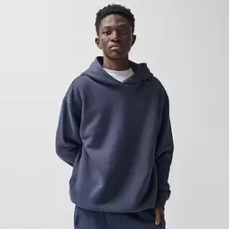 Granatowa bluza basic z kapturem oversize