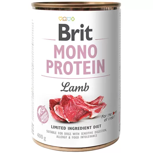 BRIT MONO PROTEIN MOKRA KARMA DLA PSA - jagnięcina