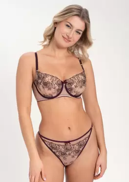 Biustonosz Silvia A145 bakłażanowy miękki