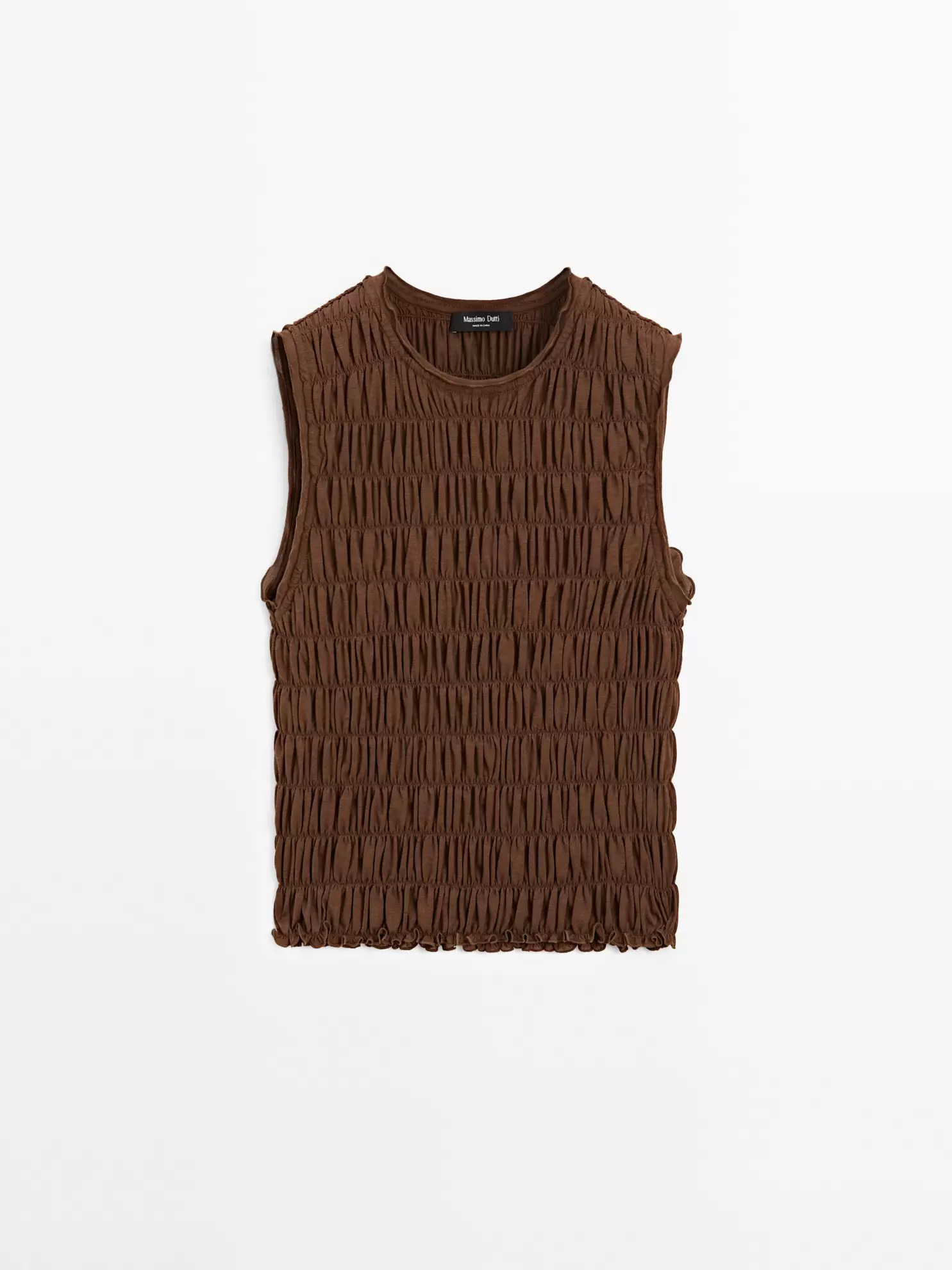 Marszczony top z mieszanki bawełny