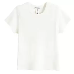 Biała koszulka basic z bawełny czesanej