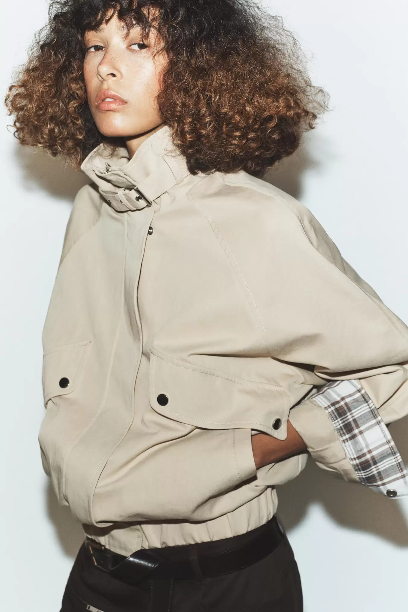 OVERSIZE HIGH NECK BOMBER JACKET