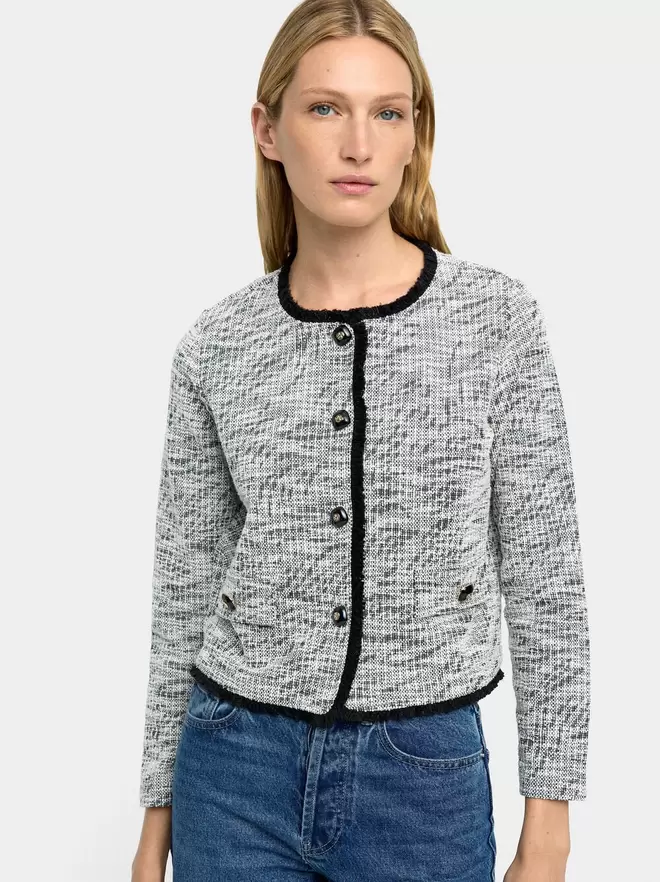 Textured knit cardigan