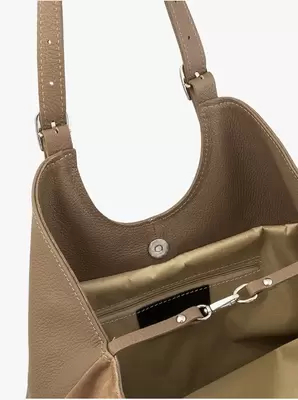 Ciemnobeżowa duża shopperka