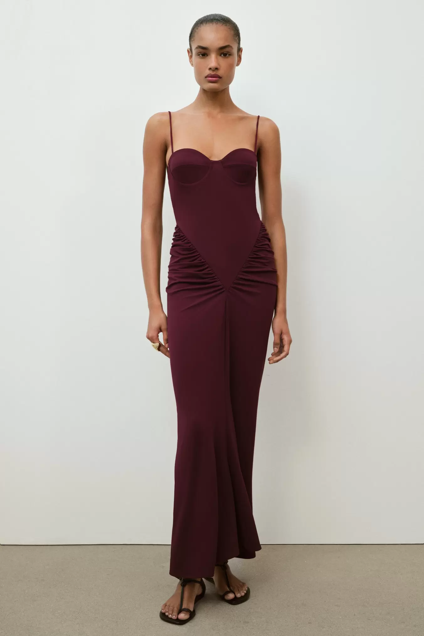 DRAPED CORSETRY-INSPIRED DRESS