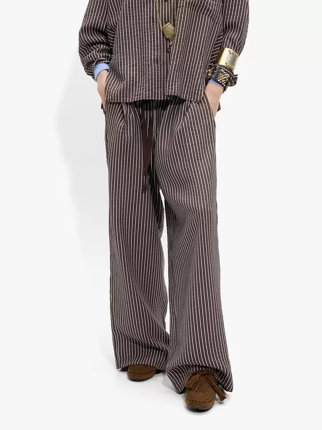 Striped trousers