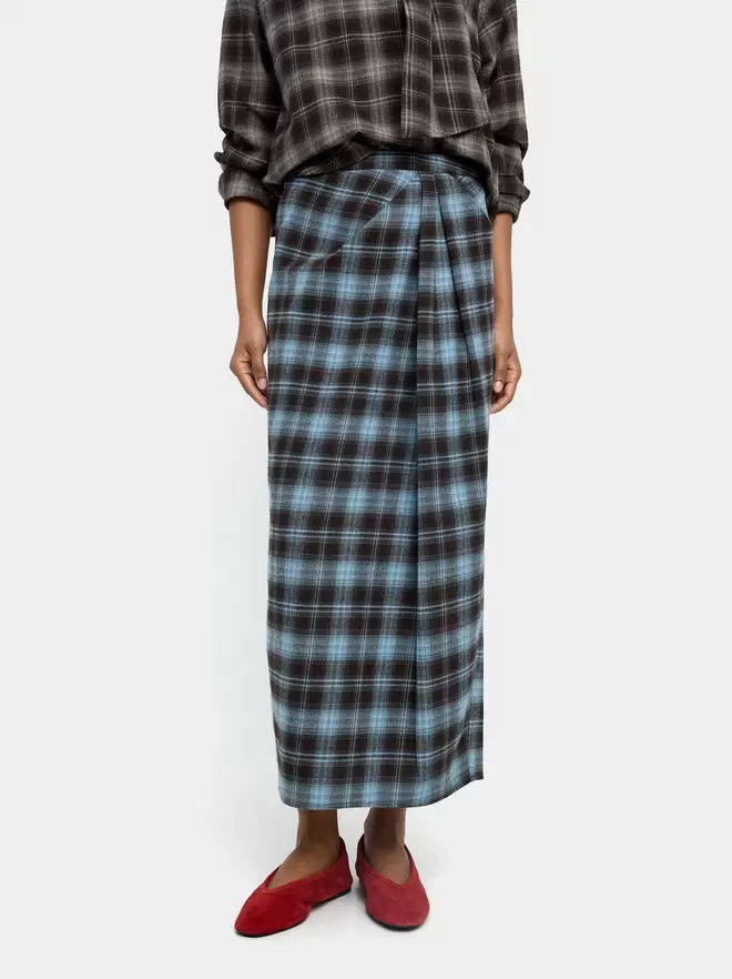 Skirt with squares 100% cotton