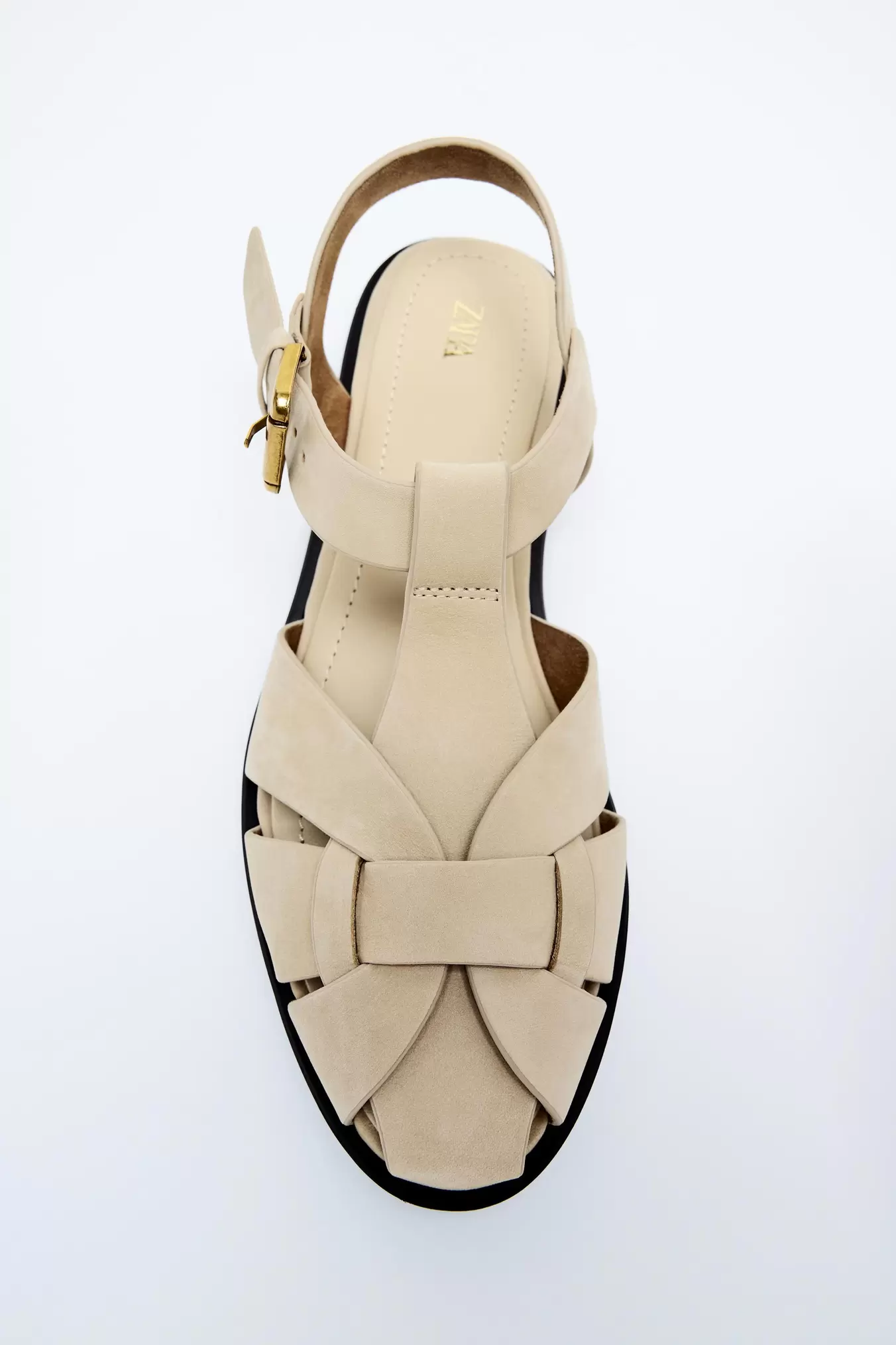 LEATHER CAGE SANDALS