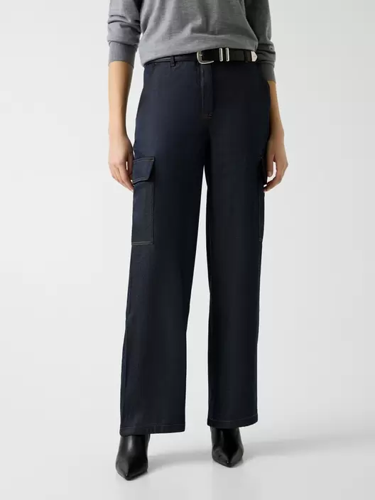 Pantalones cargo denim