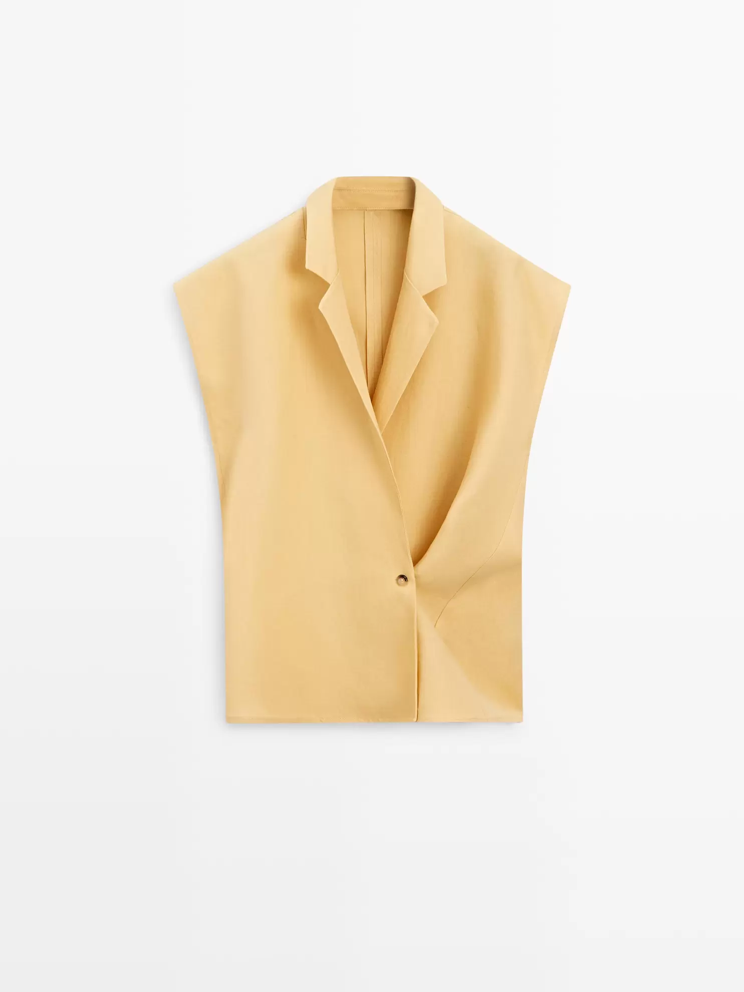 Lniana kamizelka na guziki