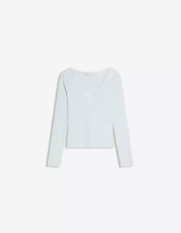 Koszulka z długim rękawem i koronką