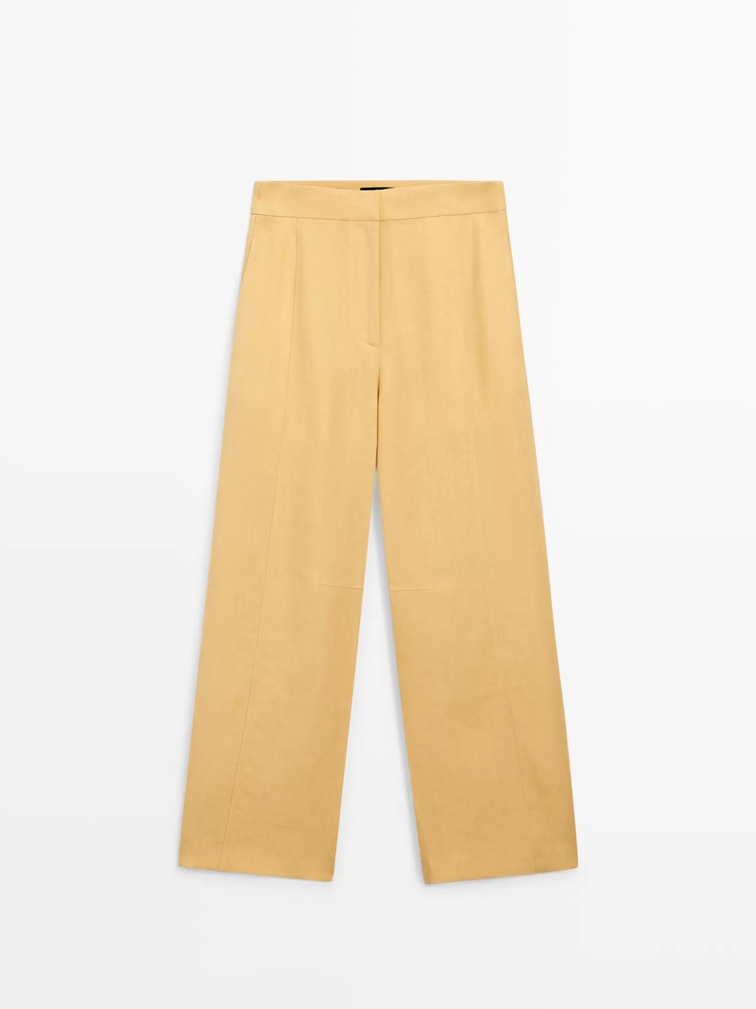 Spodnie barrel fit z lnu