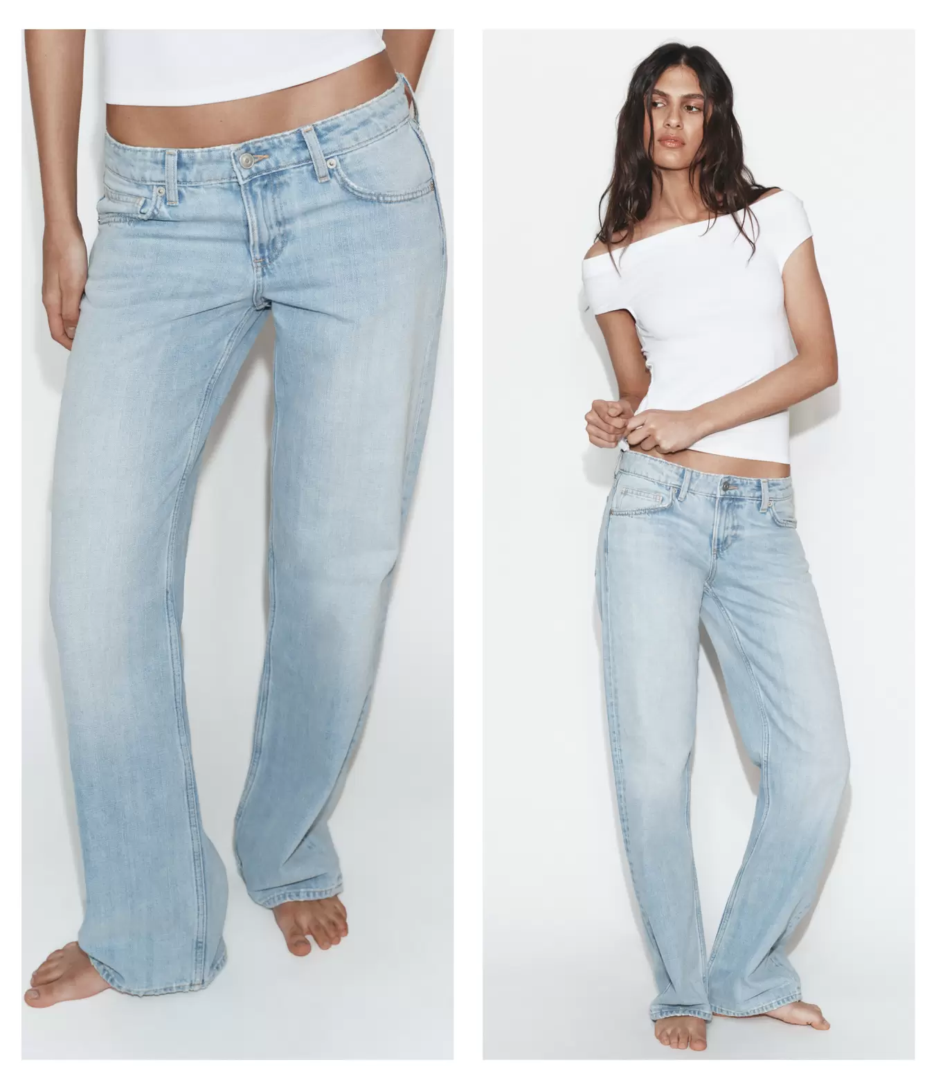 TRF LOW-RISE WIDE-LEG JEANS