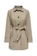 Gabardina botones cinturón