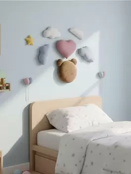 Panel tapicerowany w kształcie serca