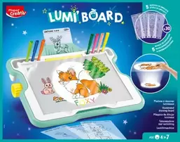 , podświetlana tablica z szablonami do odrysowywania