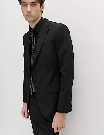 Marynarka o kroju regular fit, można prać w pralce