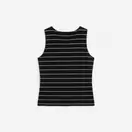 Top sin mangas cuello redondo algodón