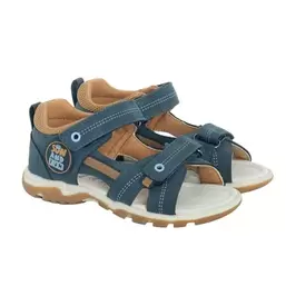 , Sandały chłopięce, granatowe, Zdrowa Stopa