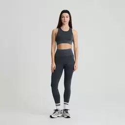 Prążkowane legginsy high waist