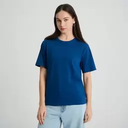 Granatowy bawełniany t-shirt basic