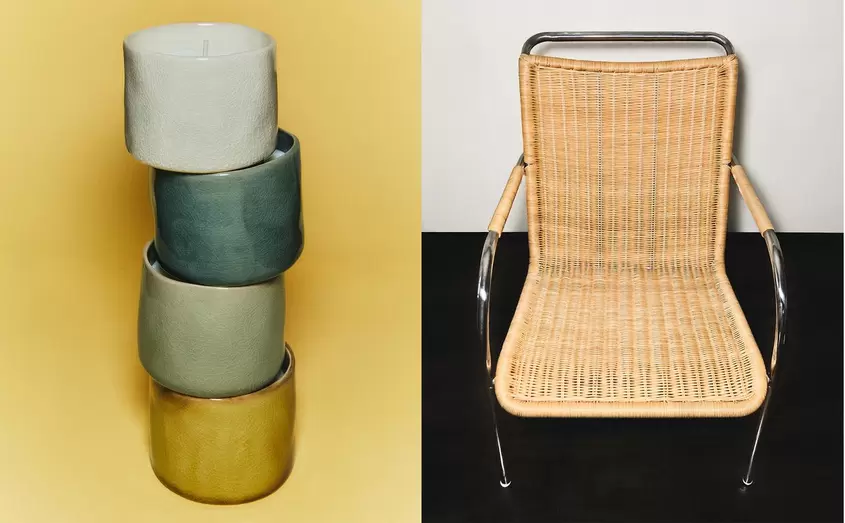 ŚWIECE I FOTEL RATTANOWY