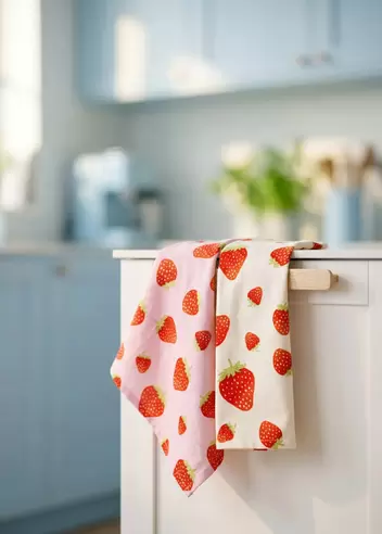 Ścierki kuchenne „truskawki” - 2 ...